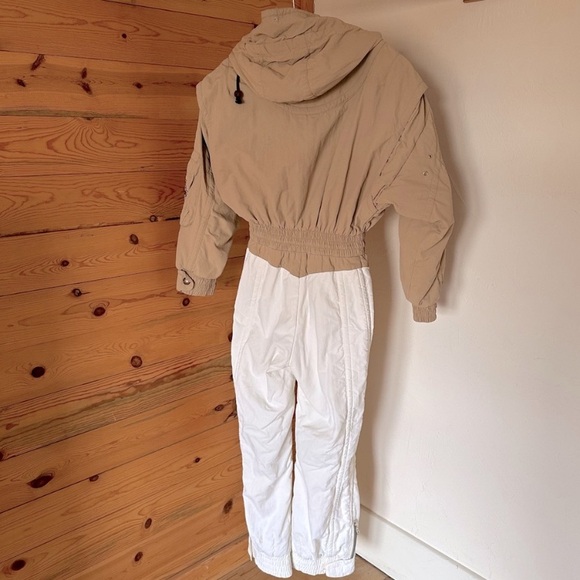BOGNER SKI JUMPSUIT WOMENS NEUTRAL BELTED BODYCON RETRO SKI SUIT SMALL - Picture 4 of 14